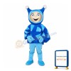 Faceless Blue Doll Mascot Costume