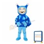 Faceless Blue Doll Mascot Costume