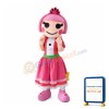 Happy Smiling Girl With Pink Hair Mascot Costume