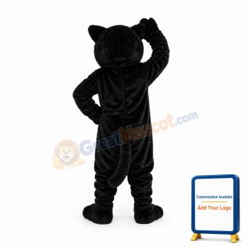 Black Leopard With Green Eyes Mascot Costume