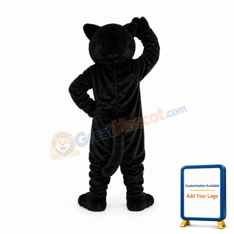Black Leopard With Green Eyes Mascot Costume