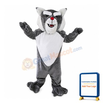 Fiercely Grey Tiger Mascot Costume