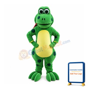 Cartoon Green Snake Mascot Costume
