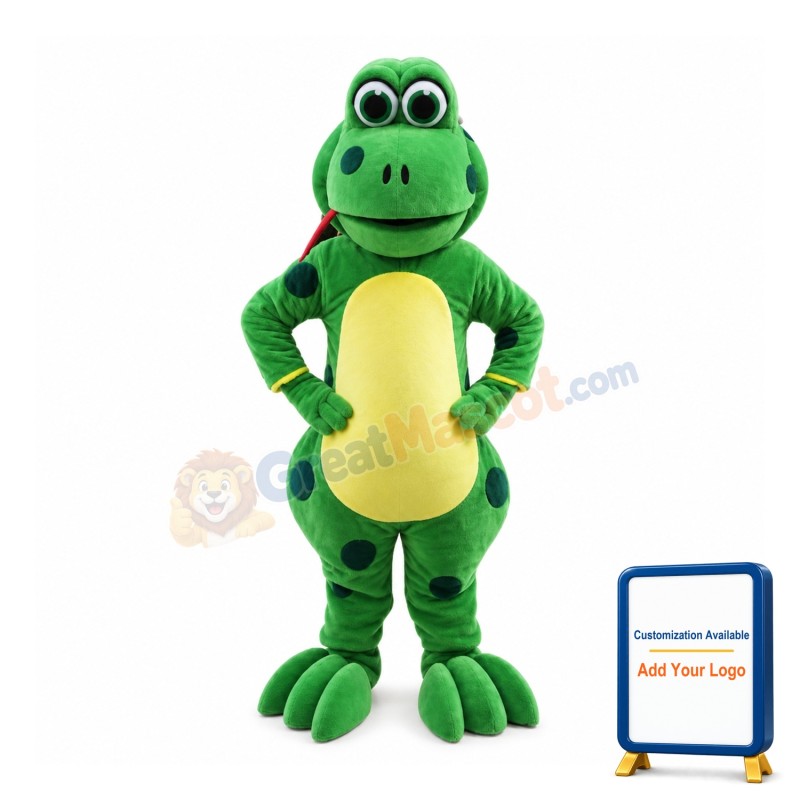 Cartoon Green Snake Mascot Costume
