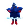 Cartoon Blue Star With Feet Mascot Costume