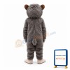 Glad Grey Long Fur Beaver Mascot Costume