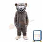 Glad Grey Long Fur Beaver Mascot Costume