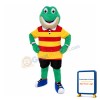 Merry Frog Wearing Striped Top Mascot Costume