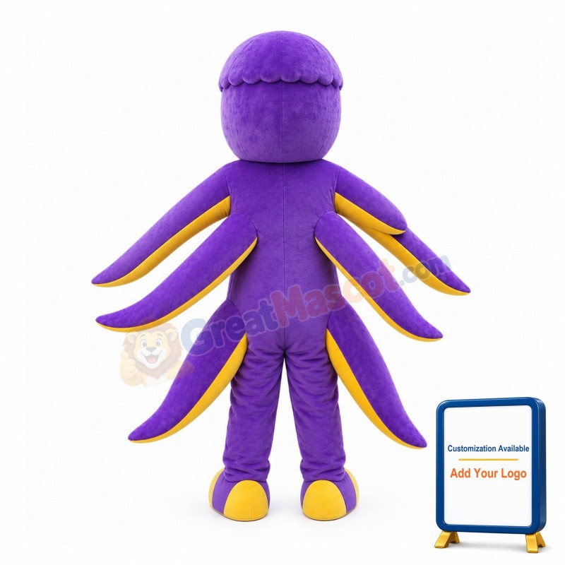 Purple Octopus Mascot Costume