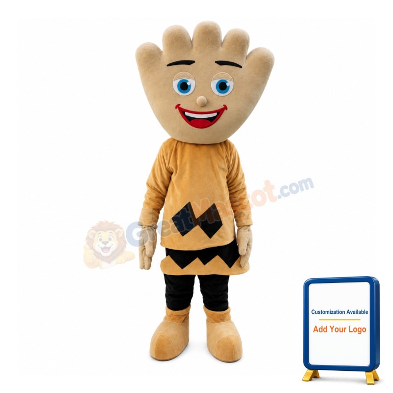 Palm Shaped Head Doll Mascot Costume