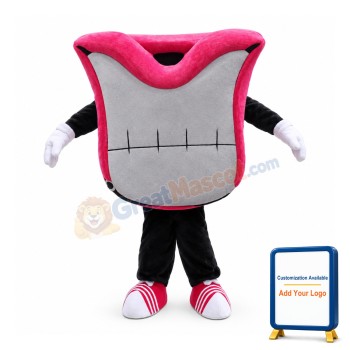 Cartoon Mouth With Pink Lips Mascot Costume