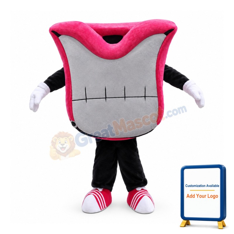 Cartoon Mouth With Pink Lips Mascot Costume