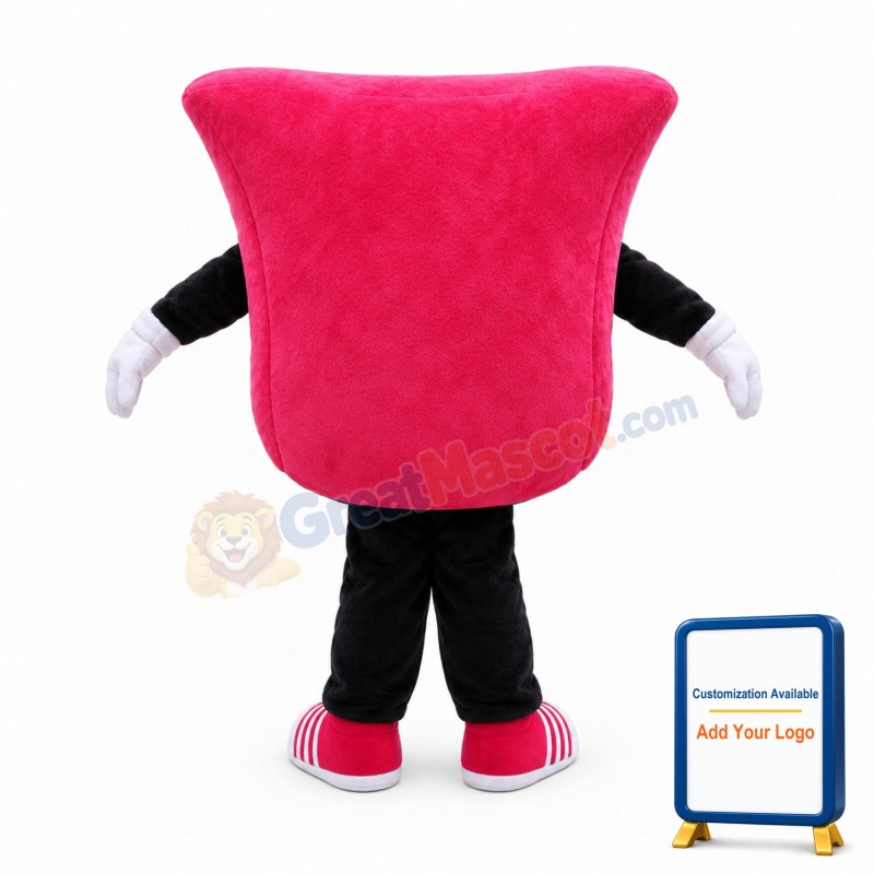 Cartoon Mouth With Pink Lips Mascot Costume
