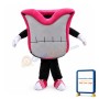 Cartoon Mouth With Pink Lips Mascot Costume