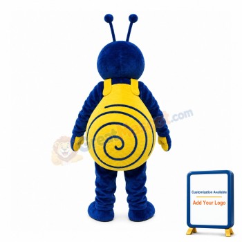 Blue Snail With Yellow Shell Mascot Costume