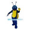 Blue Snail With Yellow Shell Mascot Costume