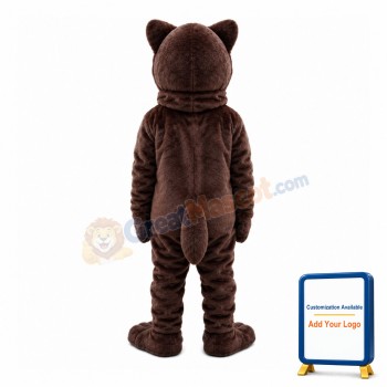 Upbeat Brown Bear Mascot Costume