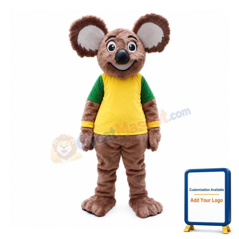 Exuberant Brown Koala Mascot Costume