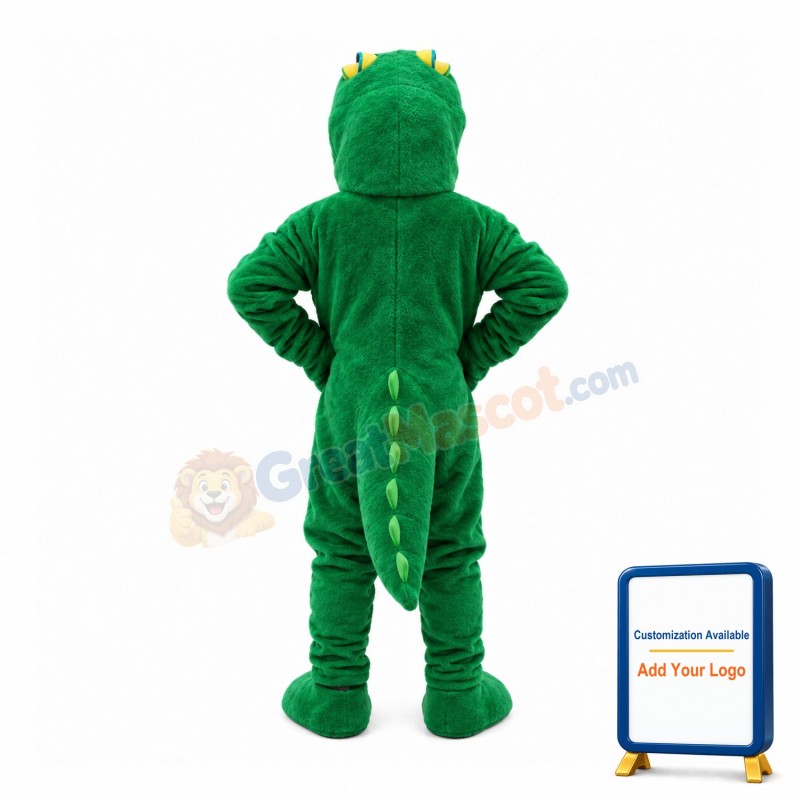 Ferocious Green Crocodile Mascot Costume