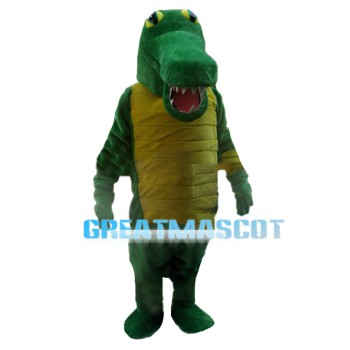 Ferocious Green Crocodile Mascot Costume