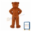 Wild Long Fur Brown Bear Mascot Costume