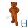 Wild Long Fur Brown Bear Mascot Costume