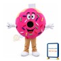 Pink Donut With Colored Sugar Granules Mascot Costume