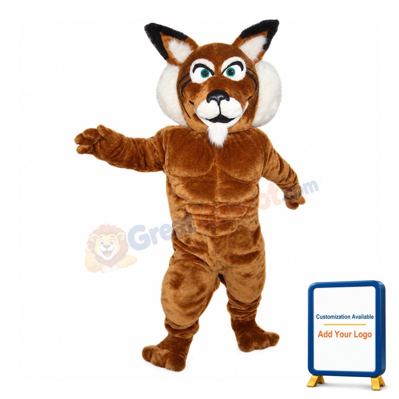 Strong Tiger With Muscle Mascot Costume