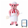 Pig Chef With White Apron Mascot Costume
