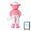 Pig Chef With White Apron Mascot Costume