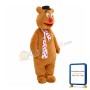 Likable Bear With Polka Dot Scarf Mascot Costume