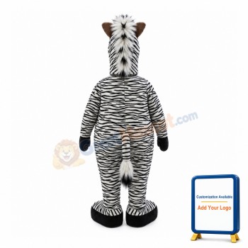 Clumsy Zebra With Big Belly Mascot Costume