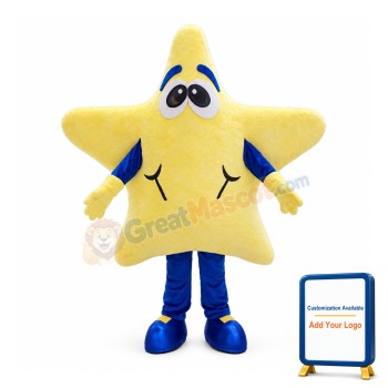 Yellow Star With Blue Pants Mascot Costume