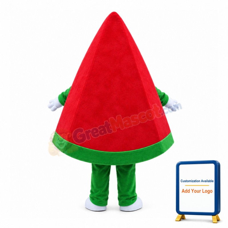 Slice Red Stuffed Watermelon Mascot Costume