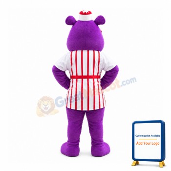 Veracious Purple Hippo Mascot Costume