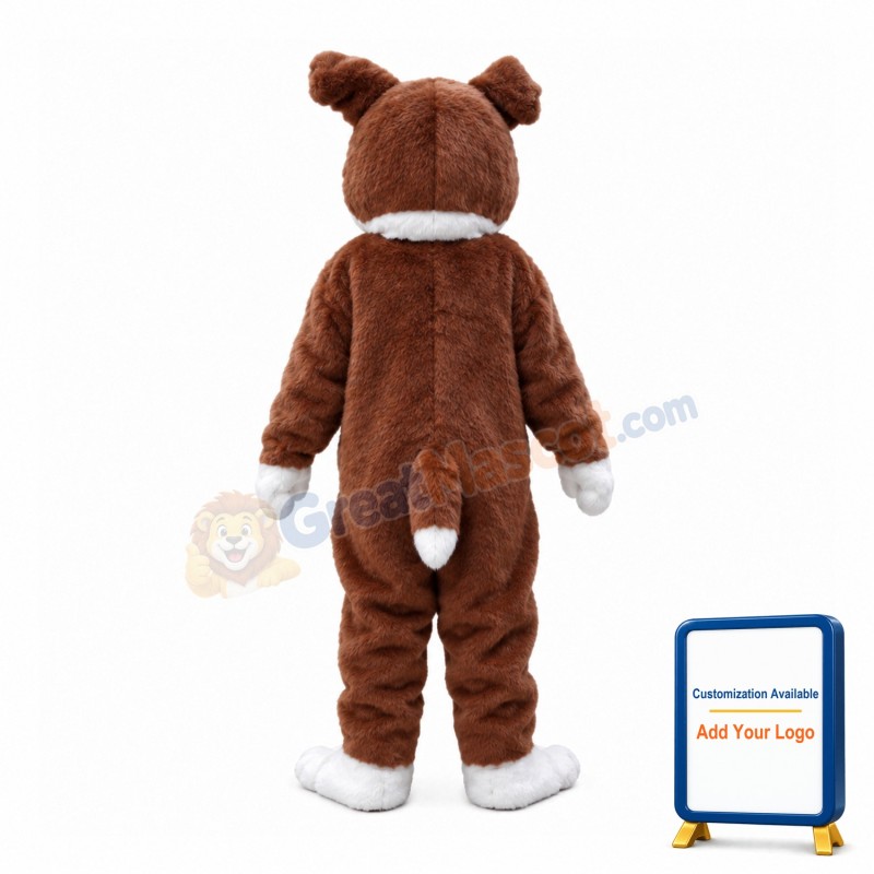 Adult Fancy Brown Dog Mascot Costume