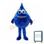 Dark Blue Water Drop Mascot Costume