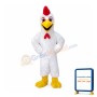 Aggressive White Rooster Mascot Costume