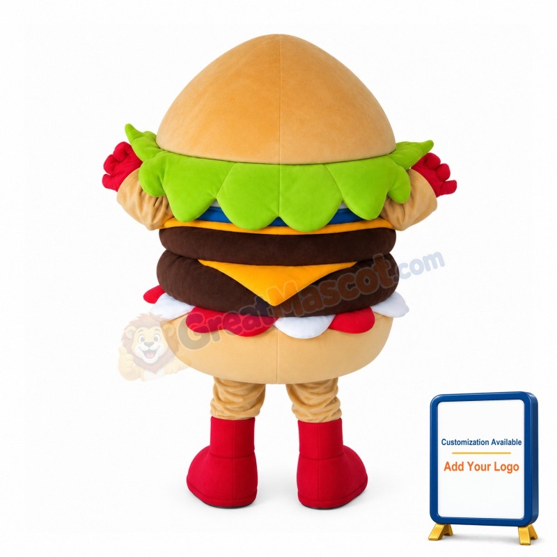 Double Beef Cheese Burger Mascot Costume