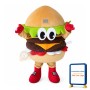 Double Beef Cheese Burger Mascot Costume
