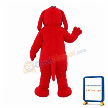 Sociable All Red Dog Mascot Costume