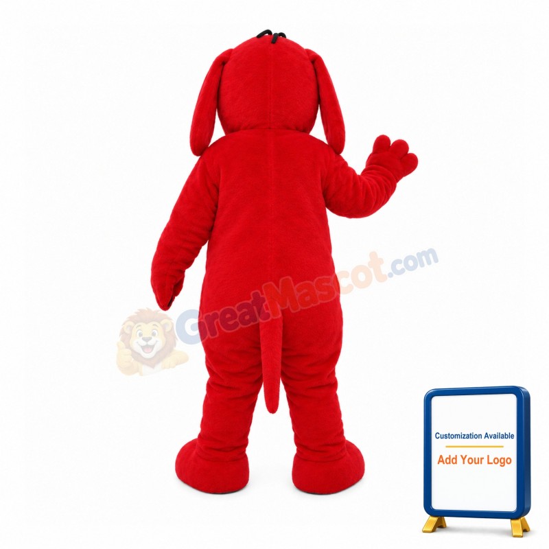 Sociable All Red Dog Mascot Costume