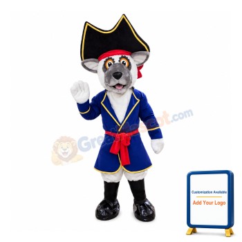 Experienced Dog Captain Mascot Costume