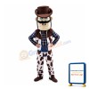 Bearded Man Owning Milk Farm Mascot Costume