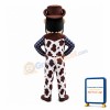 Bearded Man Owning Milk Farm Mascot Costume