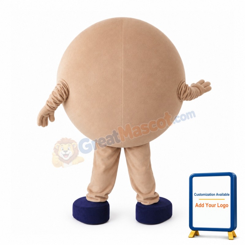 Khaki Hollow Ball Mascot Costume