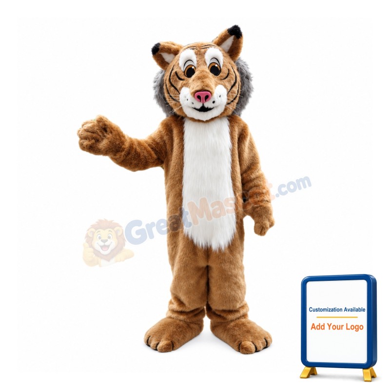 Bold Tiger With Asymmetric Ears Mascot Costume