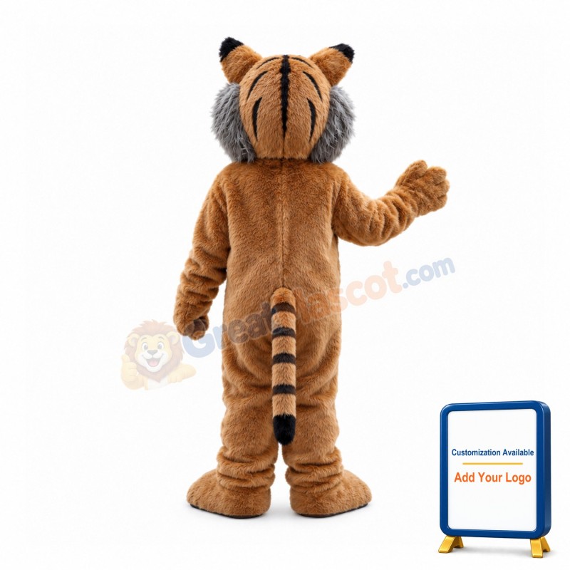 Bold Tiger With Asymmetric Ears Mascot Costume
