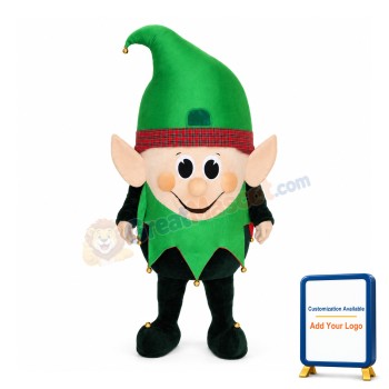 Dwarf Elf With Green Hat Mascot Costume