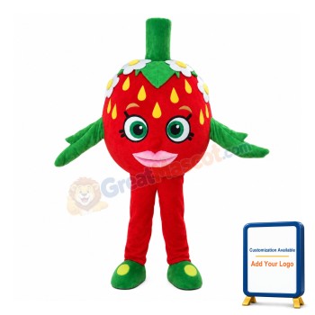 Strawberry With Small Flowers Mascot Costume